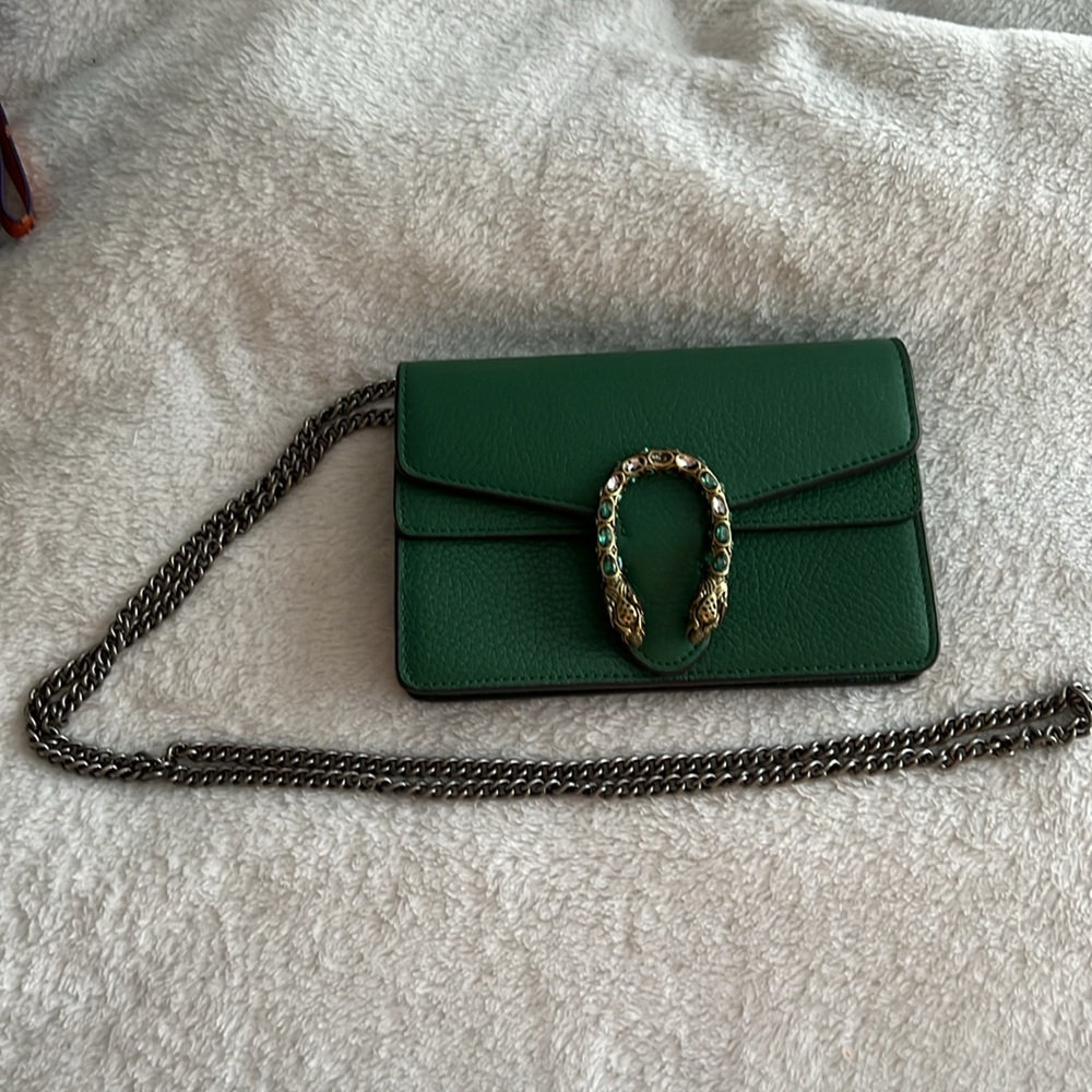 Reposh - Gucci mini green bag. Missing some crystals.